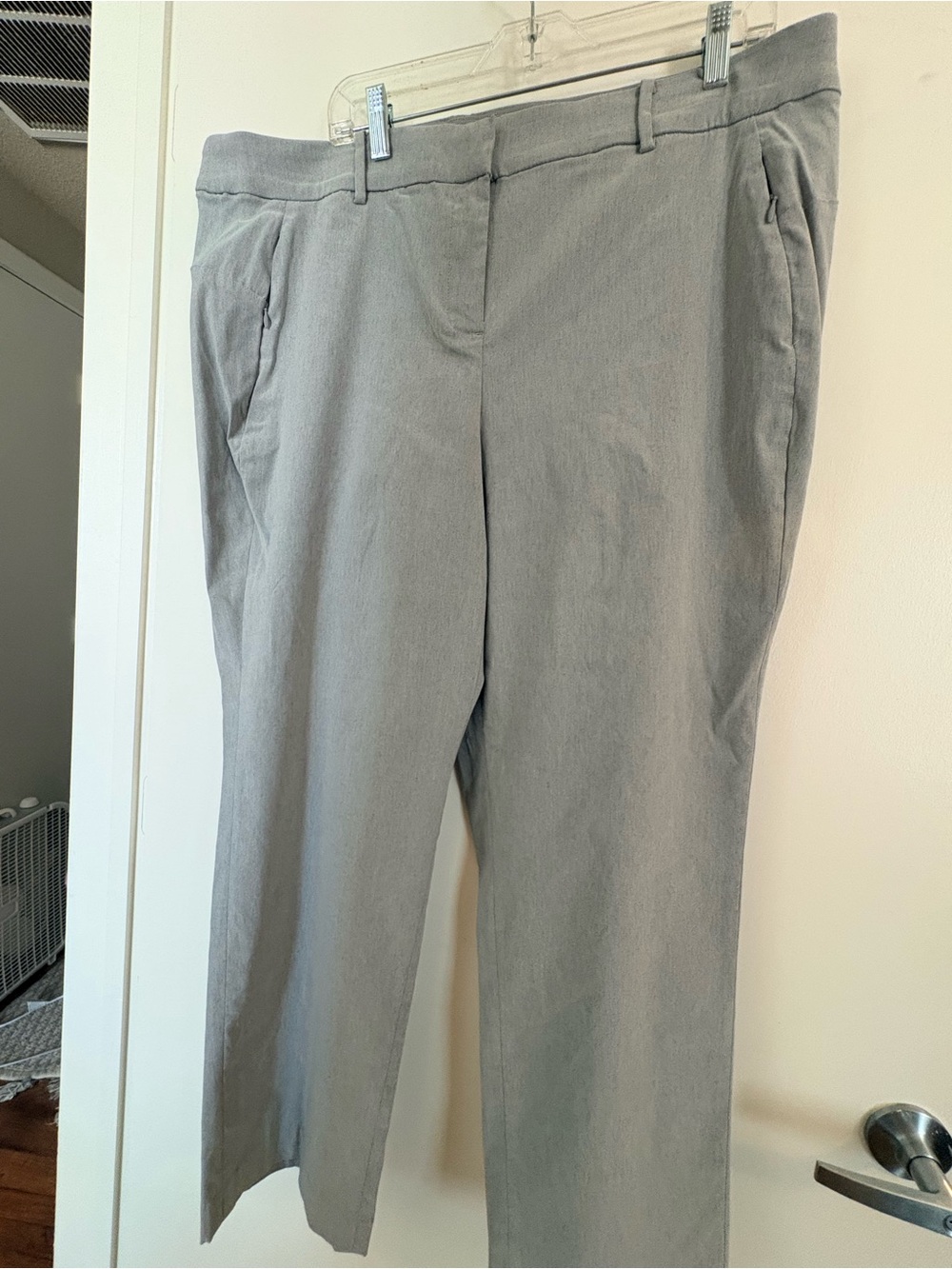 Lane Bryant Light Gray Straight Leg Trousers